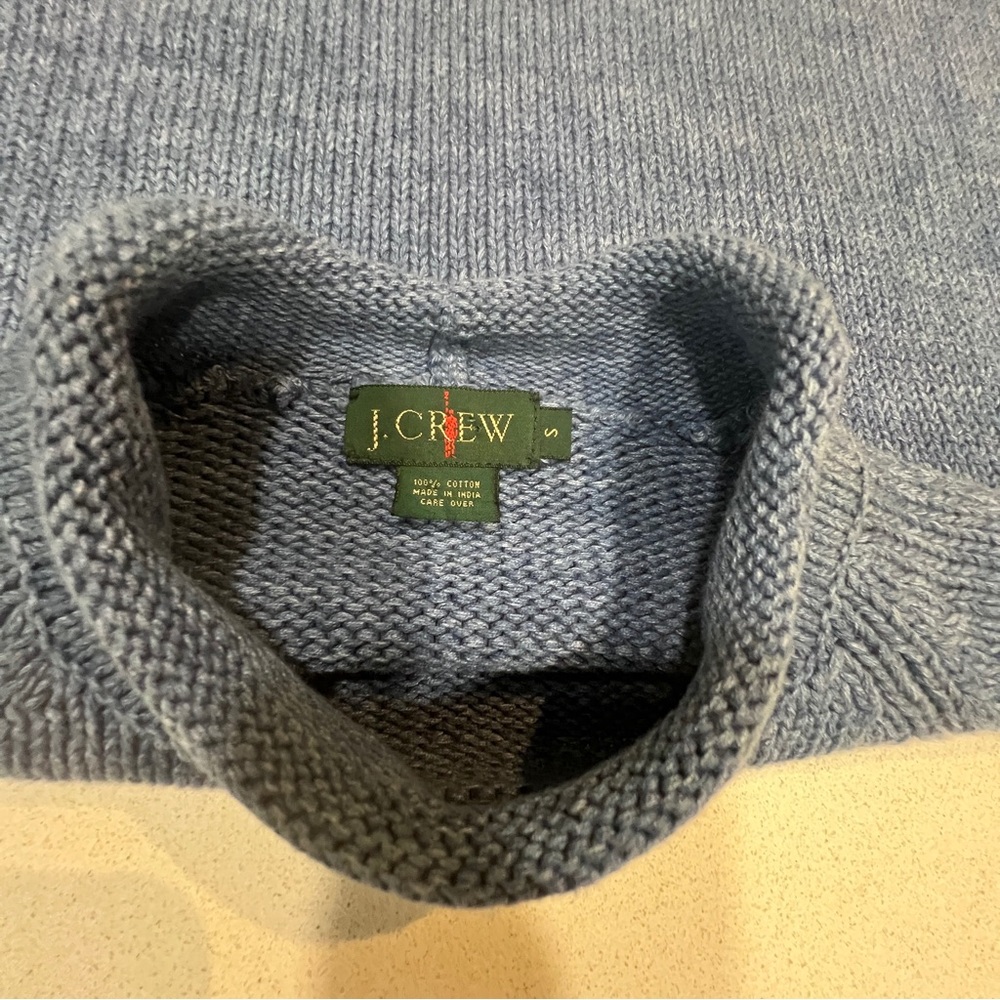 J. Crew 1988 Rollneck Sweater Heathered Sky Blue Size Men’s Small Excellent Cond - Picture 9 of 15